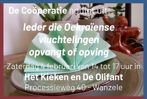 De Coöperatie nodigt uit Oekraïnse vluchtelingen opvangt of opving